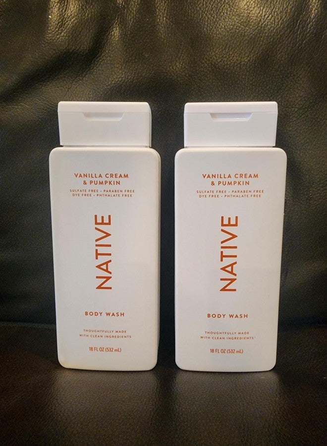 Native Limited Edition Vanilla Cream & Pumpkin Body Wash 18 oz - 2 PACK - Image 1